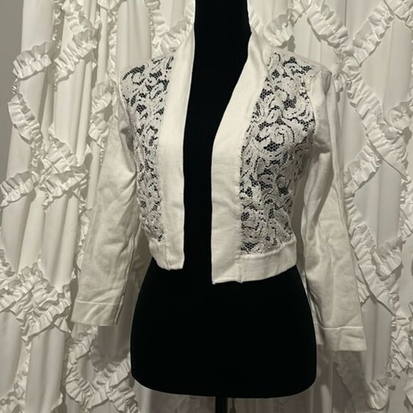 Calvin Klein open front lace cardigan small   B - Picture 1 of 6
